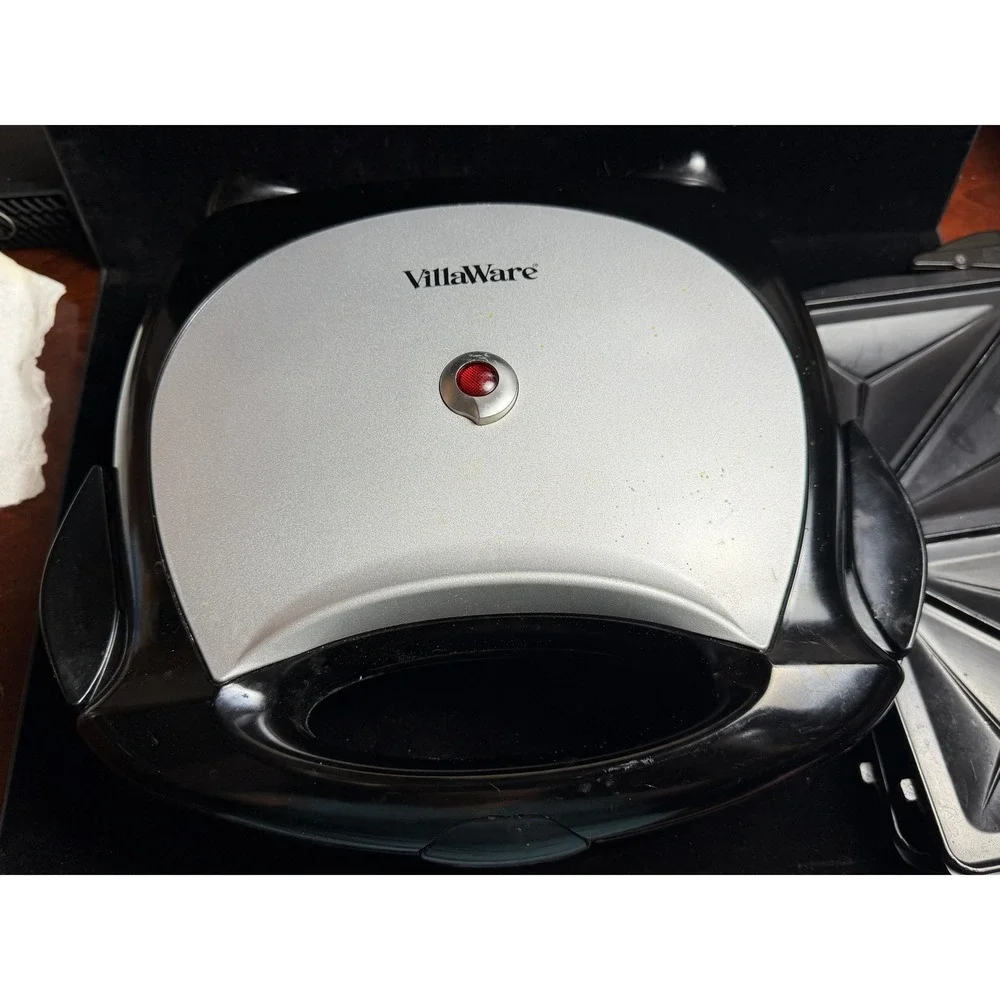 VillaWare Inter-Bake 3 Sandwich Pizzelle Maker: Interchangeable Plates, 700W